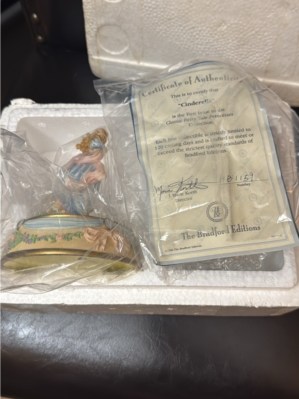 Cinderella Porcelain Figurine - Pastel Blue and Pink